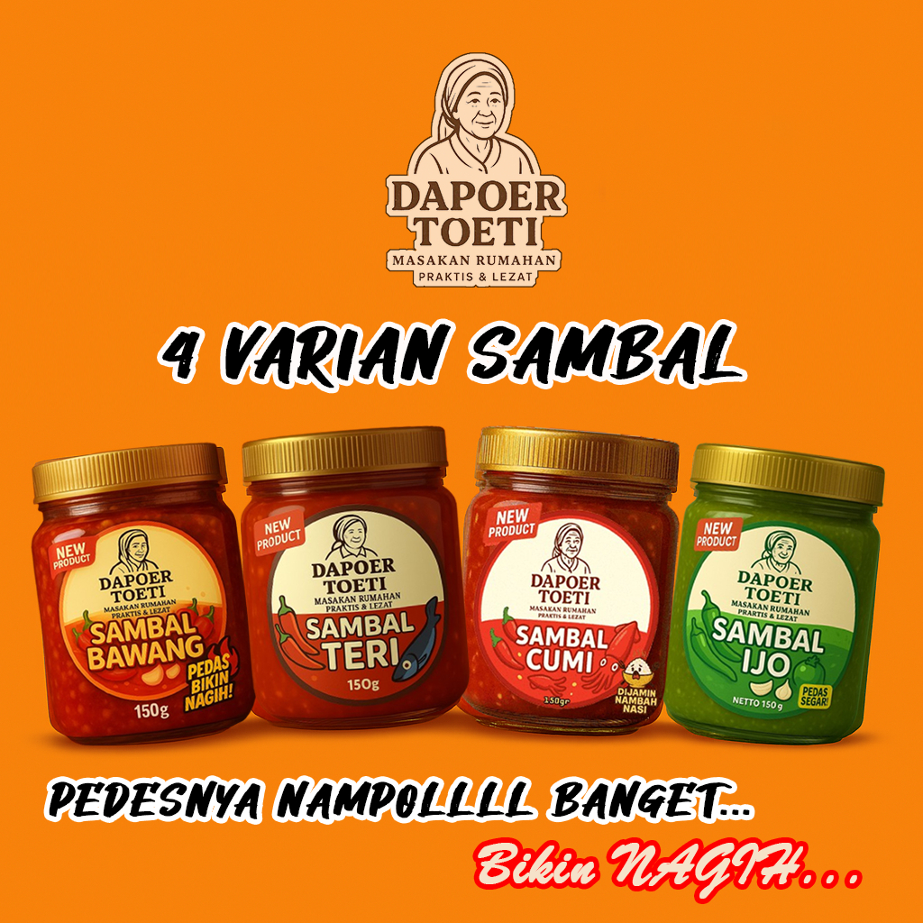

Sambal Bawang 150gr | Sambal Pedas | Sambal Pedas Dapoer Toeti