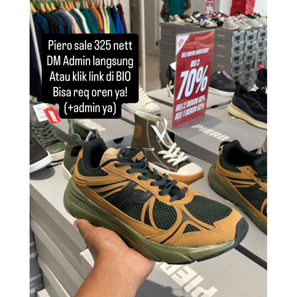 Promo sale discount diskon sepatu pria sneakers piero original