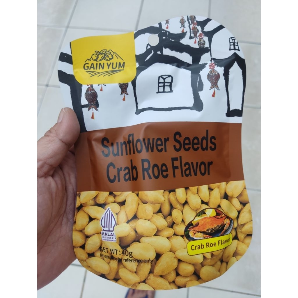 

sunflower seeds crab flavor kacang 40 gr