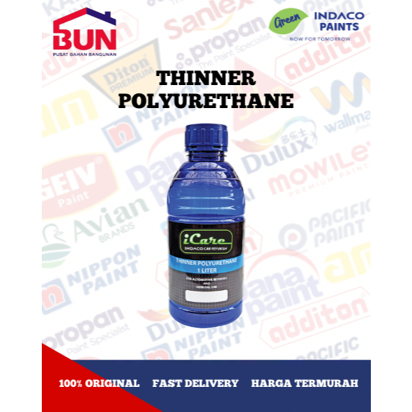 

THINNER INDACO PU SLOW DRY iCARE THINNER POLYURETHANE - THINER PU SLOWDRY THINER ND PENGENCER CAT DUCO KAYU BESI