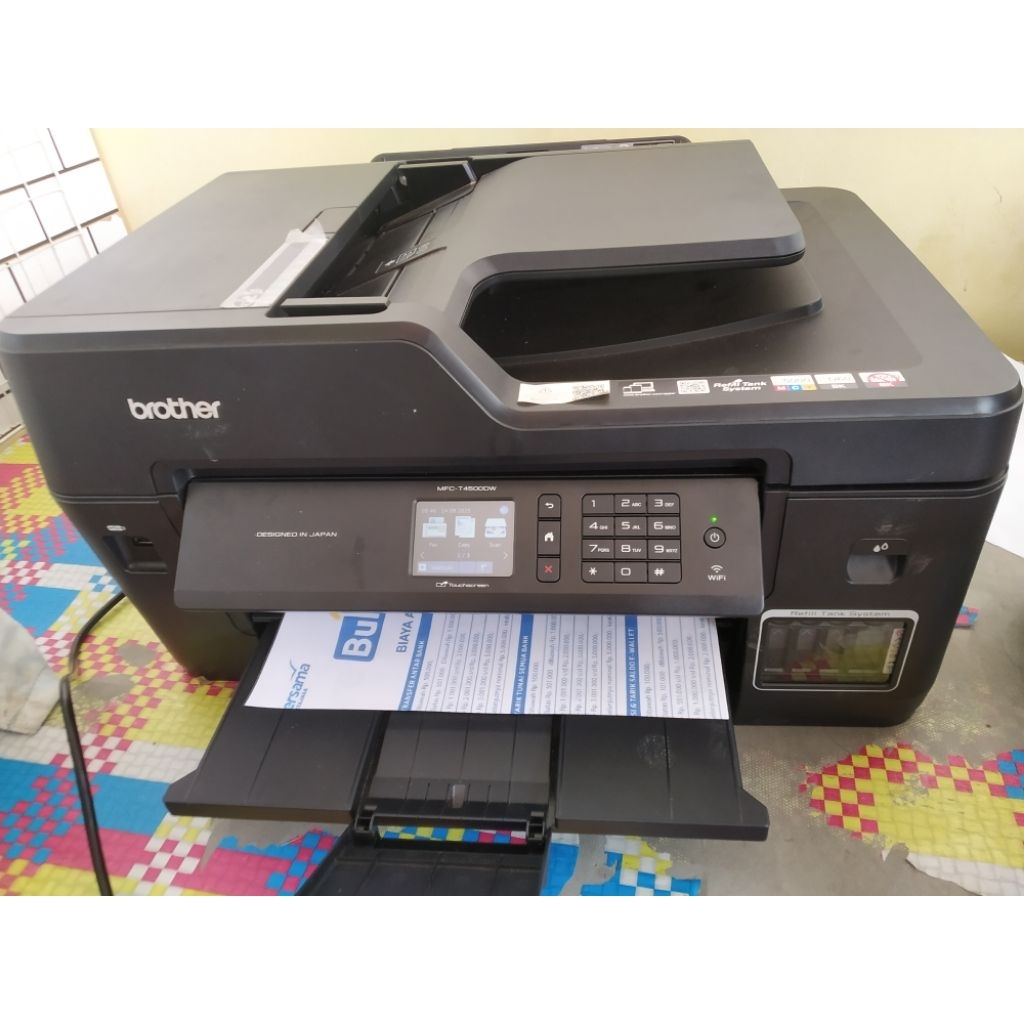 Printer Kelas Flagship Brother MFC T4500DW, Bisa Print, Fax, Fotocopy, Scanner dll