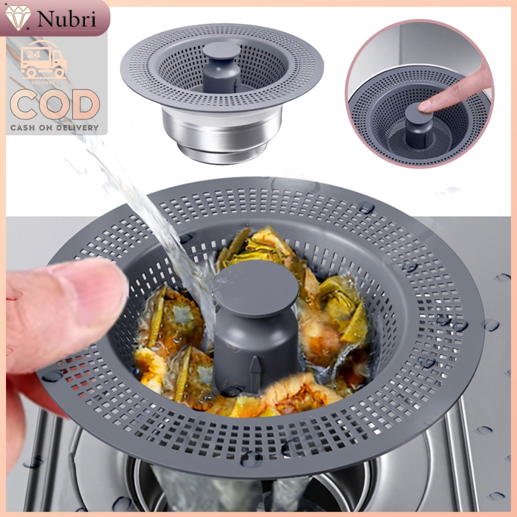 Nubri COD  Sumbat Wastafel Pop Up | dengan Filter Anti Sumbat | Aksesoris Wastafel Dapur Anti Sumbat