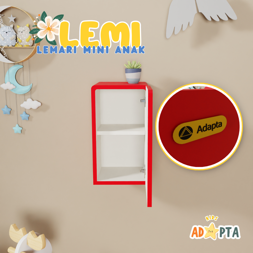 Adapta - Lemari Gantung Dinding Mini Kamar Anak - Lemari Mini Tempel Dinding Minimalis - LEMI-C3