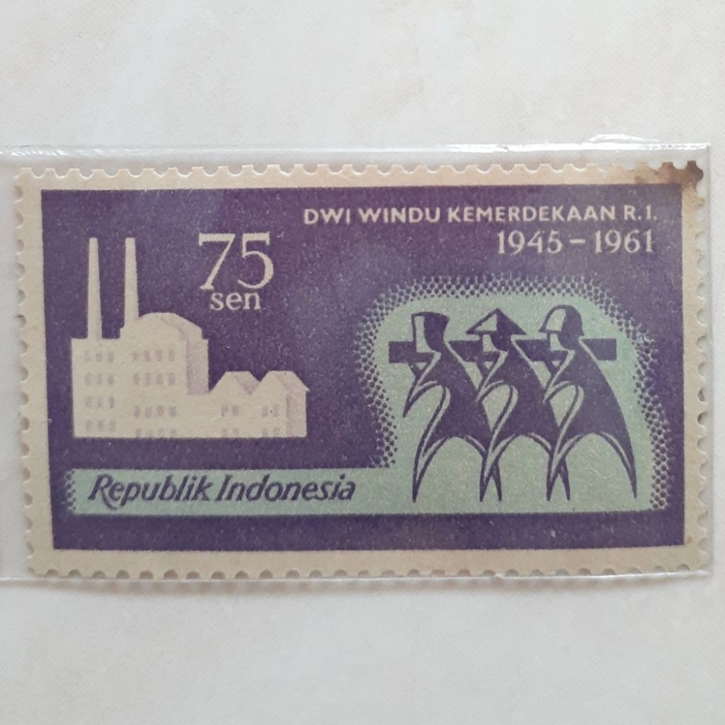 

(ID2) Perangko Indonesia Dwi Windu Kemerdekaan RI (75 sen) Tahun 1961