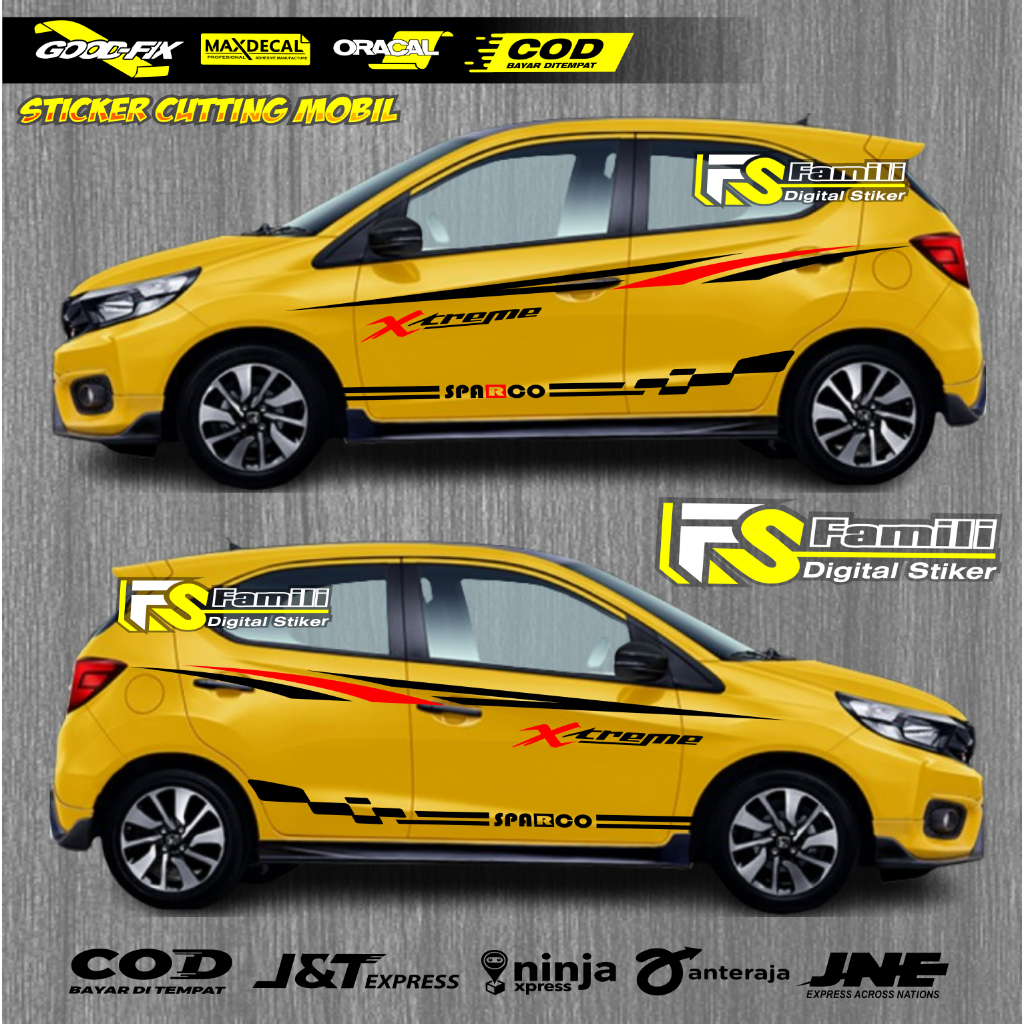 STIKER MOBIL BRIO STIKER LIST BODI SAMPING MOBIL HONDA BRIO ALL TIPE
