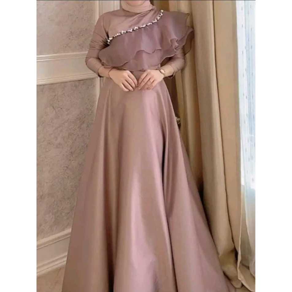 COD Bella dress satin mix organza premiumgaun pesta wanita terbaru 2025 // dres bridesmaid // casual