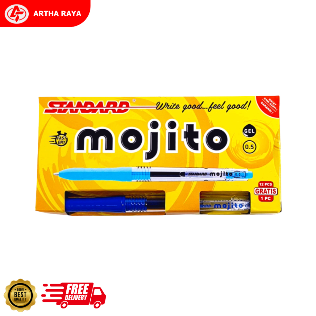 

Pena Mojito Hitam Standard Ballpoint 0.5 [12 PCS]