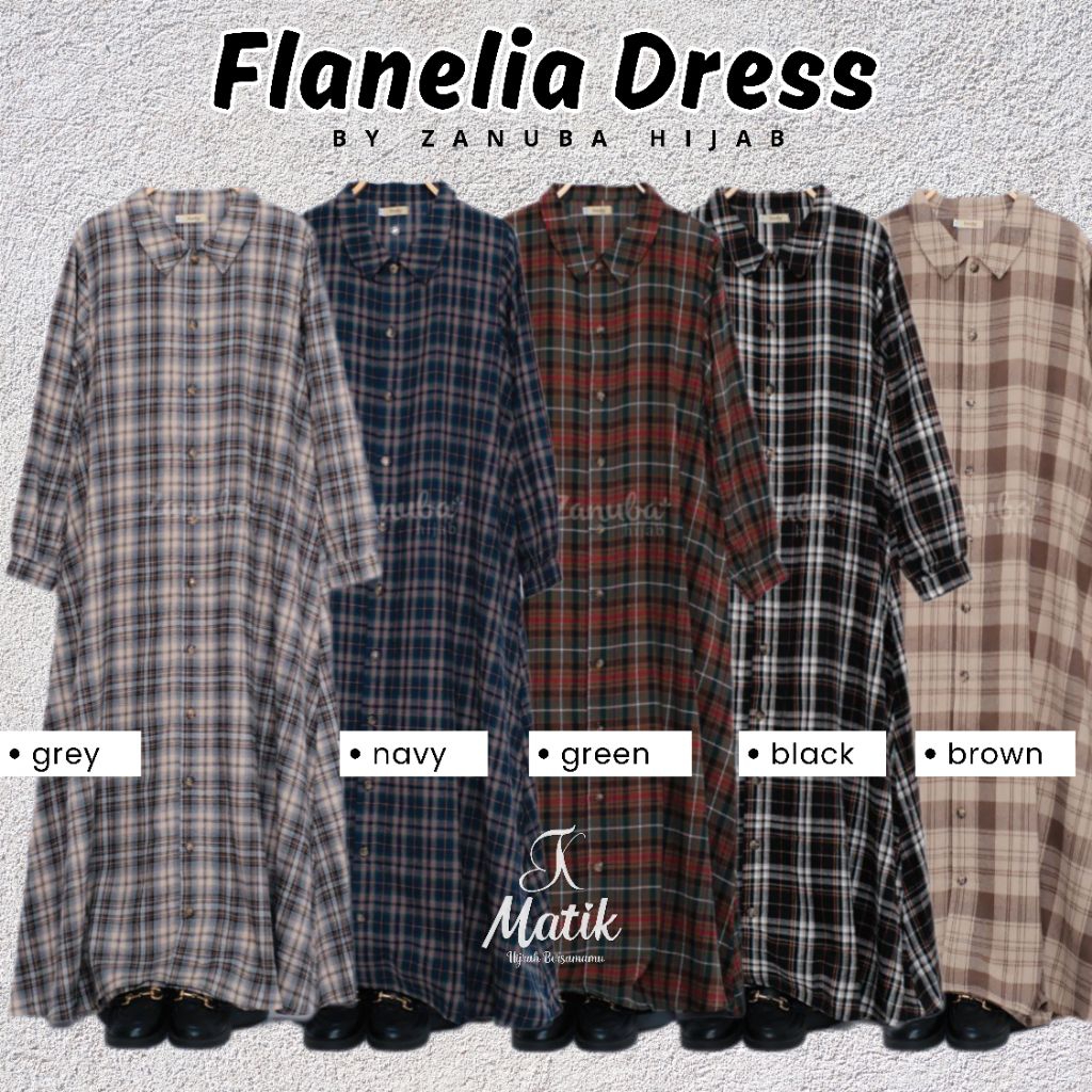 Flanelia Dress by Zanuba Hijab | gamis flanel | gamis flanelia | flannelia | gamis kotak-kotak | gam