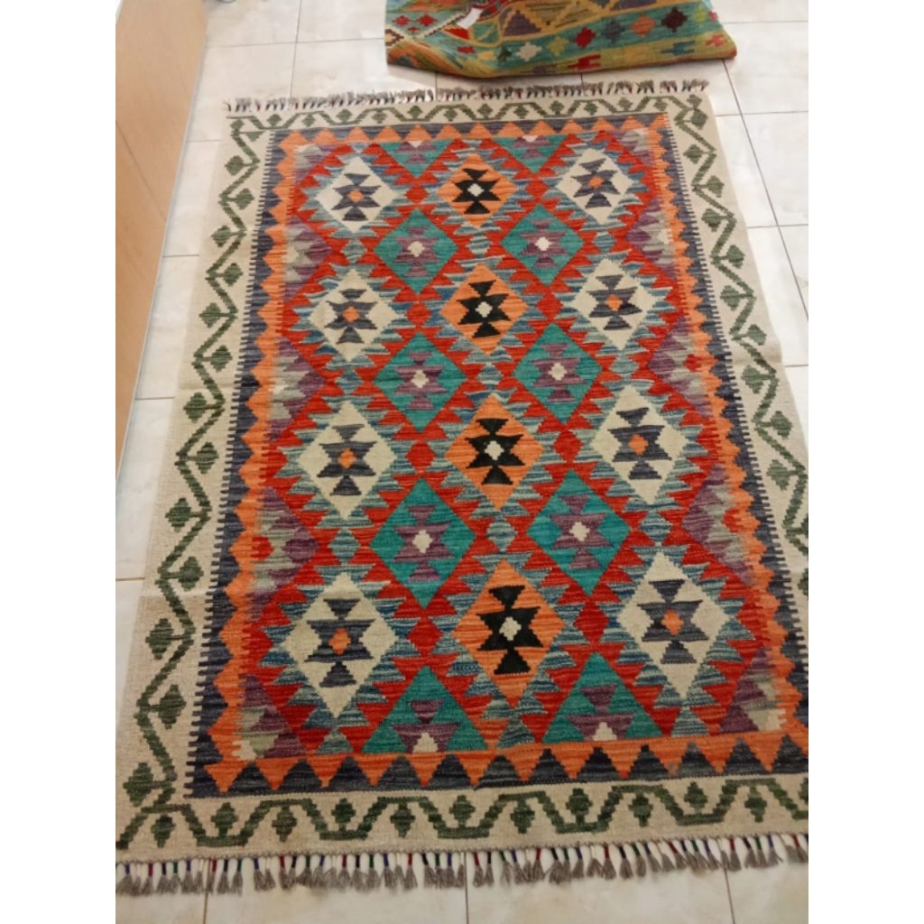 B53 KILIM TURKI 100% HANDMADE 179x130cm / KILIM KARPET TURKI ORI LIMITED