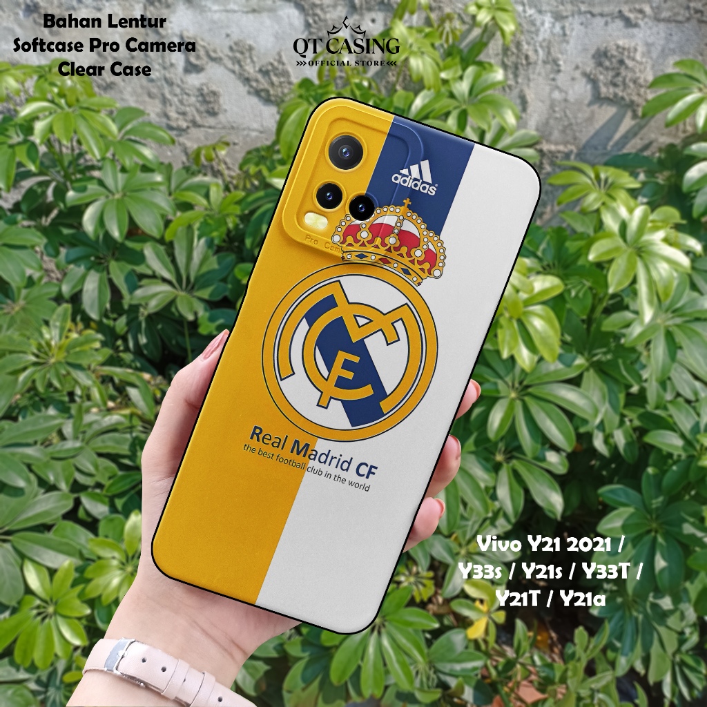 Case For Vivo Y21 2021 / Y33s / Y21s / Y33T / Y21T / Y21a - Softcase Pro Camera Motif Madrid Bola