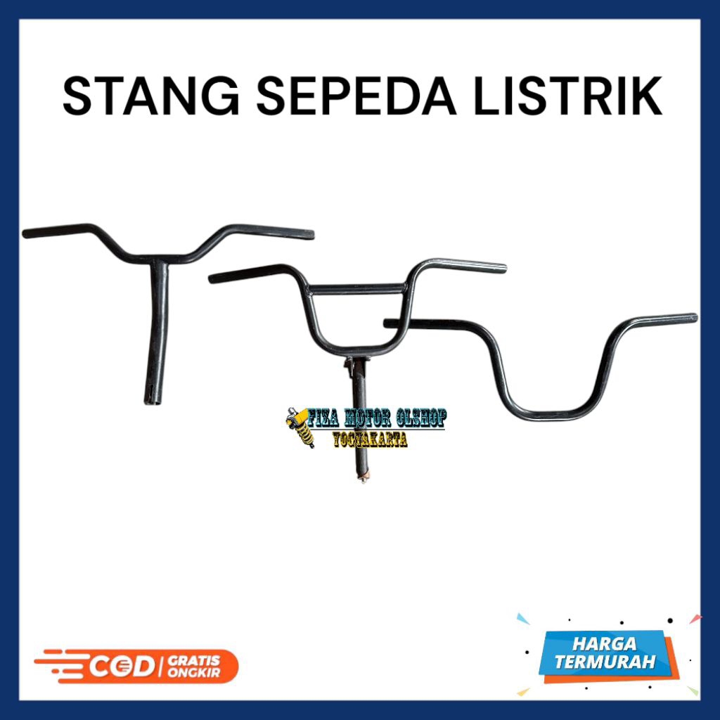 (PROMO) Stang Sepeda Listrik Universal Stang Sepeda Listrik Hitam