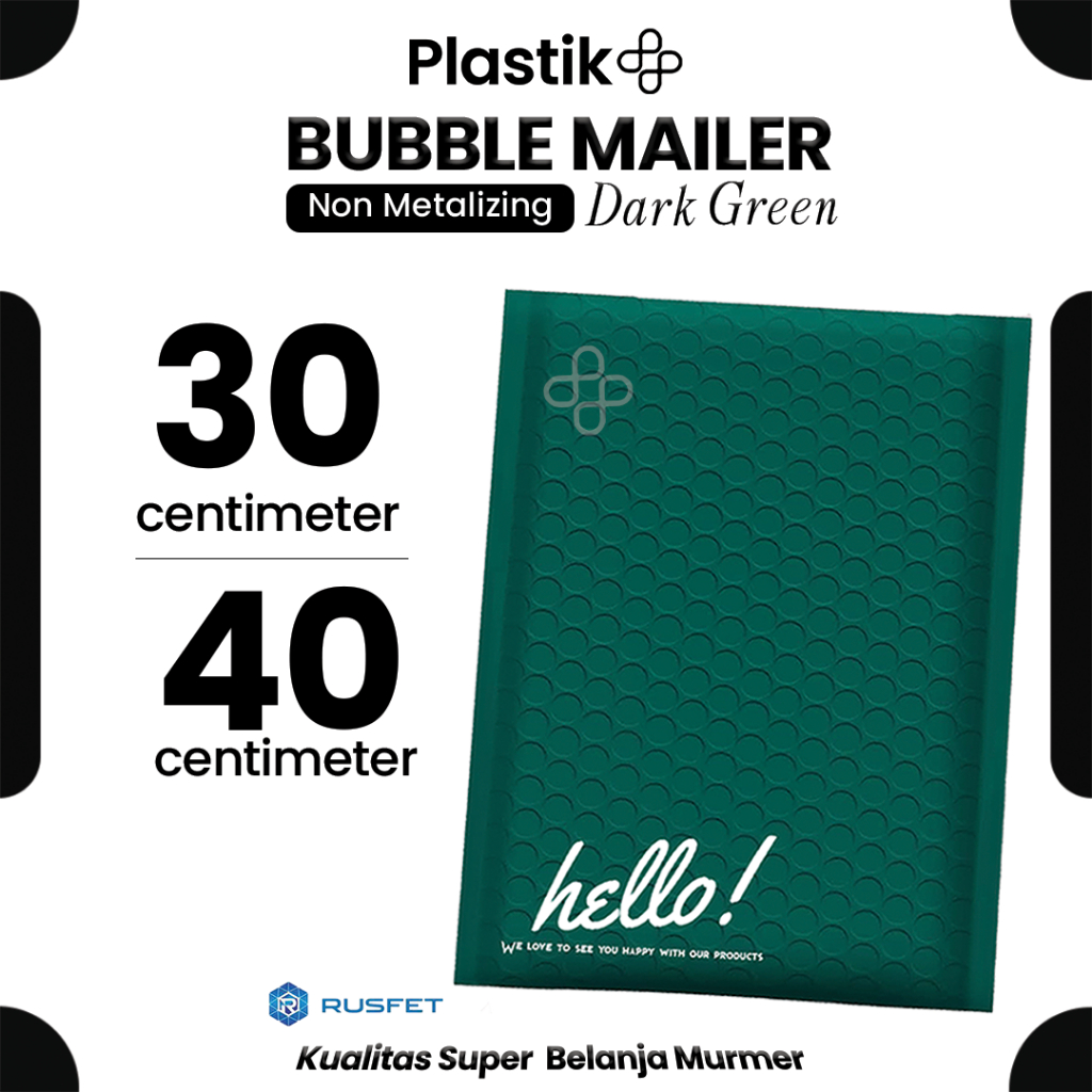 

Amplop Bubble Mailer Polos 30 x 40 cm Dark Green Hijau Harga Ecer Amplop Packing Hello Series Rusfet