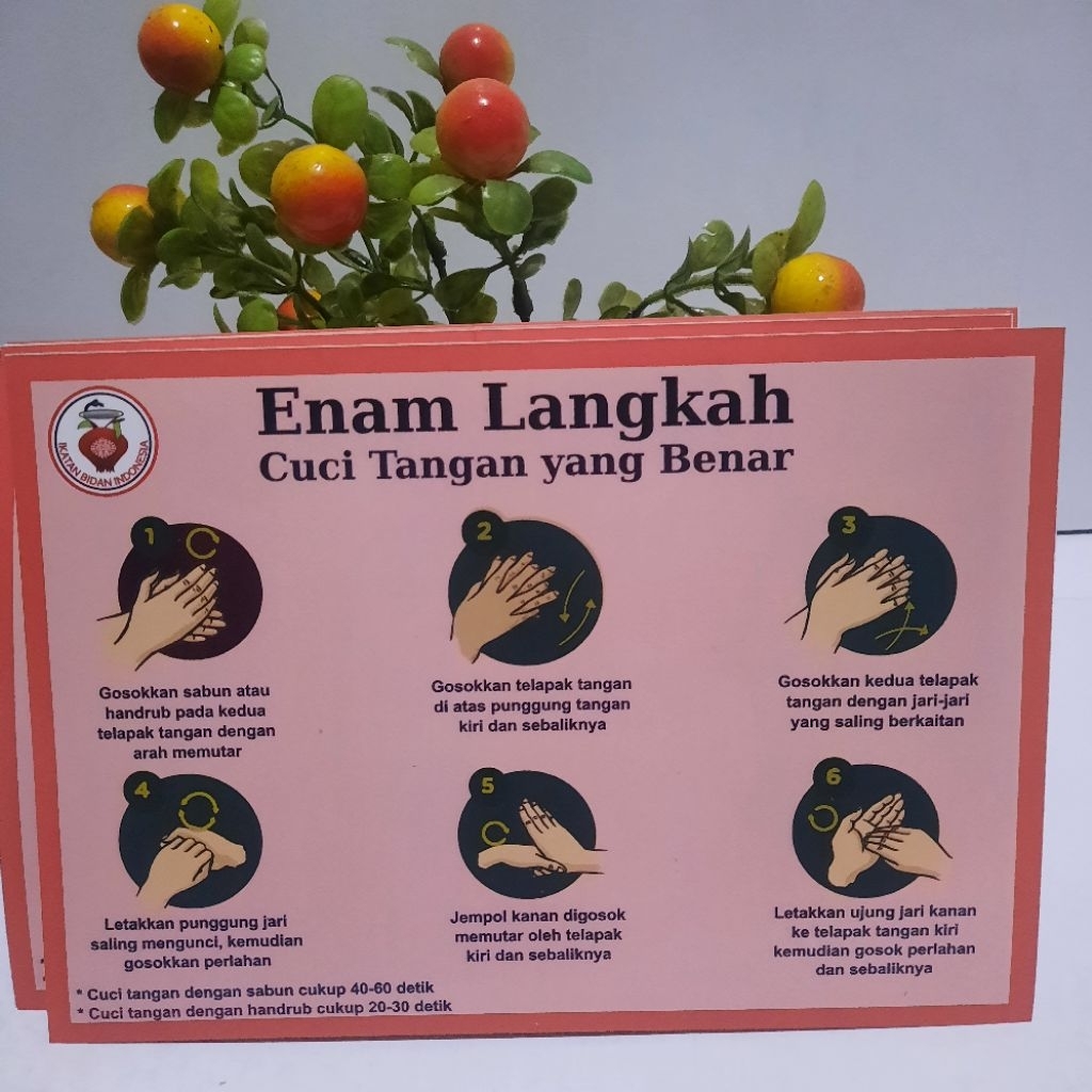 

Stiker 6 Langkah Cuci Tangan