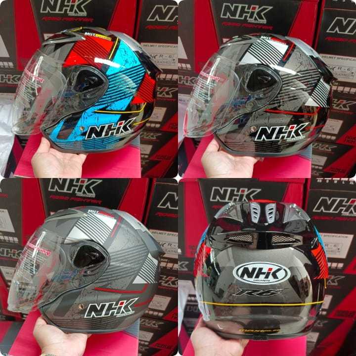 HELM NHK HALF FACE HELM NHK R6 ANEKA MOTIF GONZHU