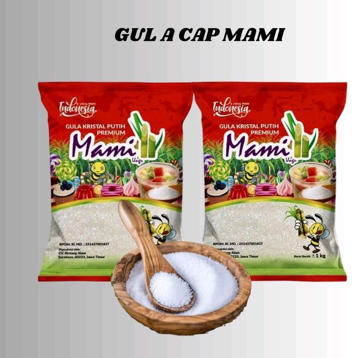 

Gula Pasir Mami Kemasan 1kg gula manis dan putih Paket 10 KG