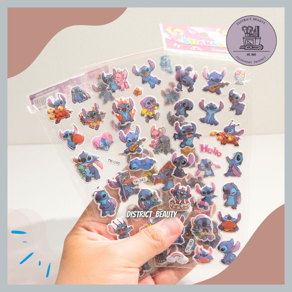 

STIKER TIMBUL STITCH STIKER ANAK MURAH STICKER LUCU MOTIF STITCH LILO TERMURAH