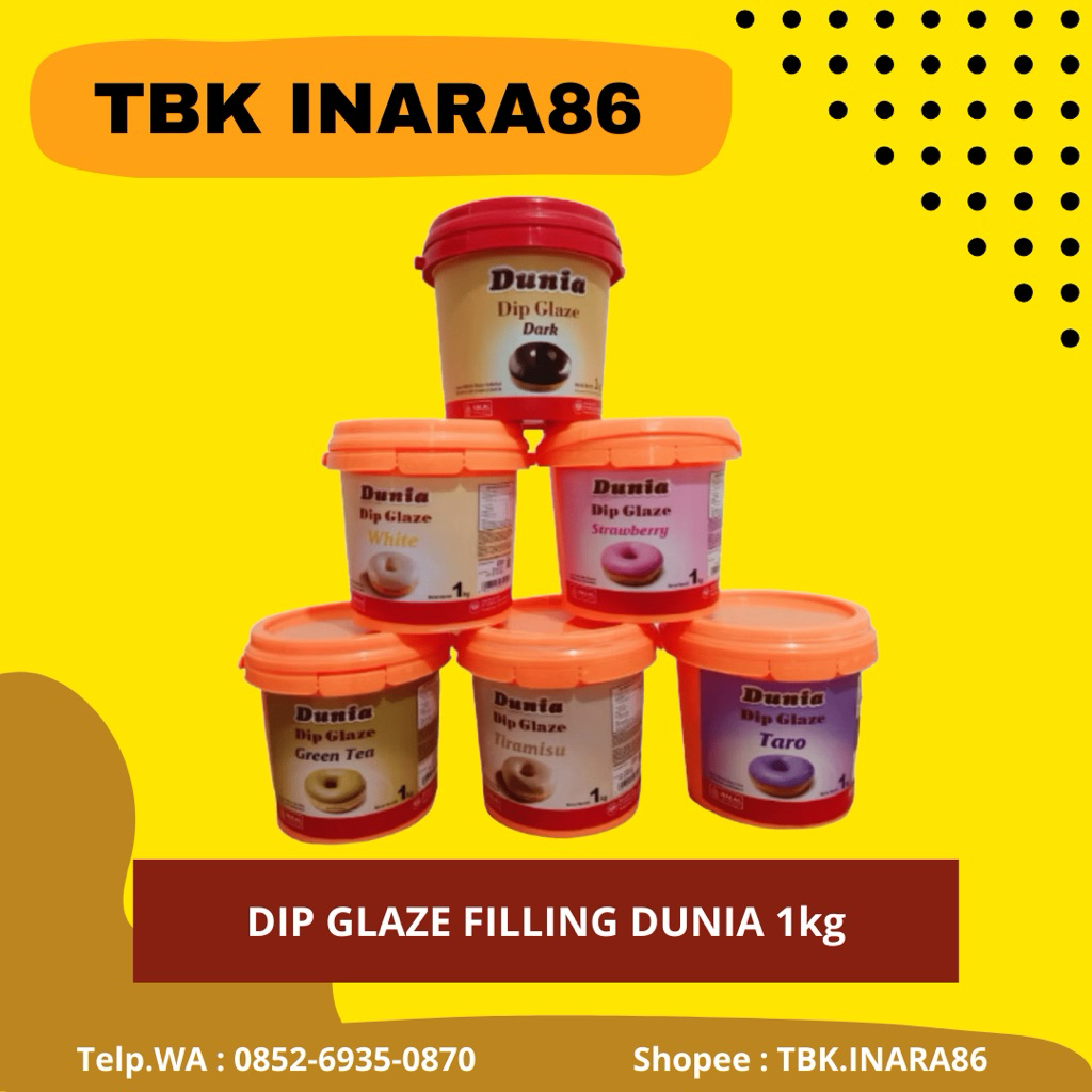 

Dip Glaze Dunia Original 1 Kg – Topping Donat & Roti Original