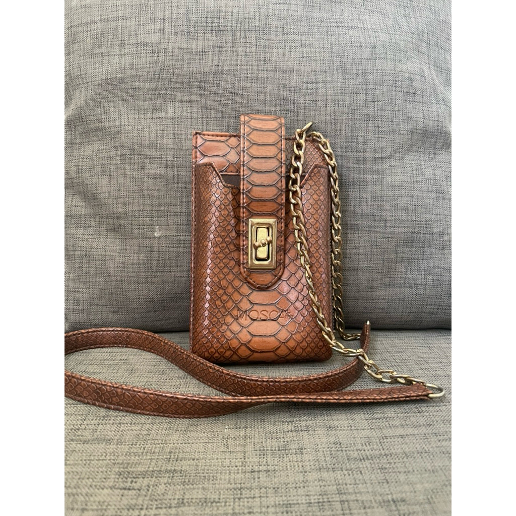 TAS DOMPET HP MINI KULIT ULAR