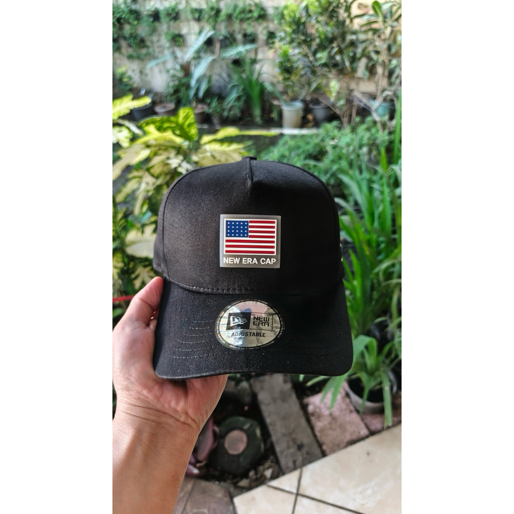 topi snapback new era usa flag vgc