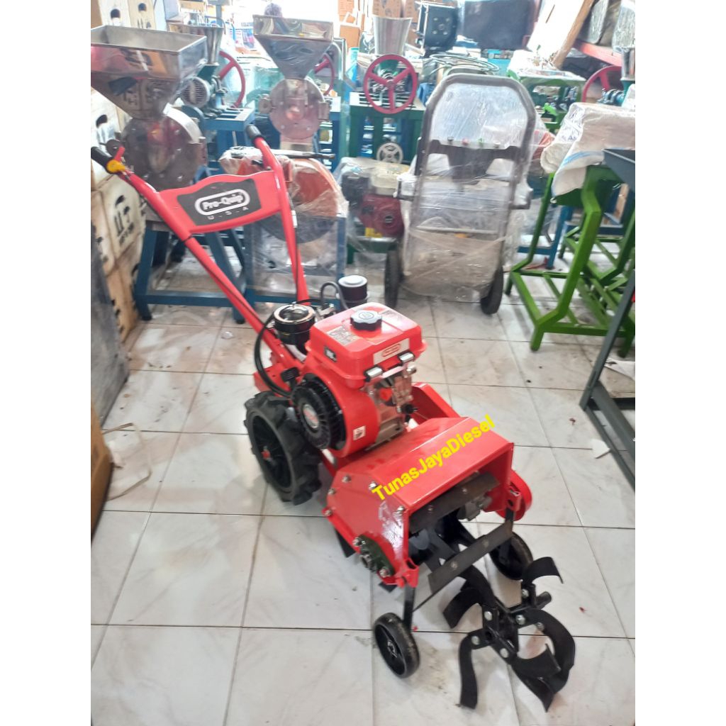 Mesin Traktor  Bajak Sawah Mini+ pisau Penyiang Penggembur  PRO-QUIP  PANZER28+Mesin Solar 9.0HP Pro