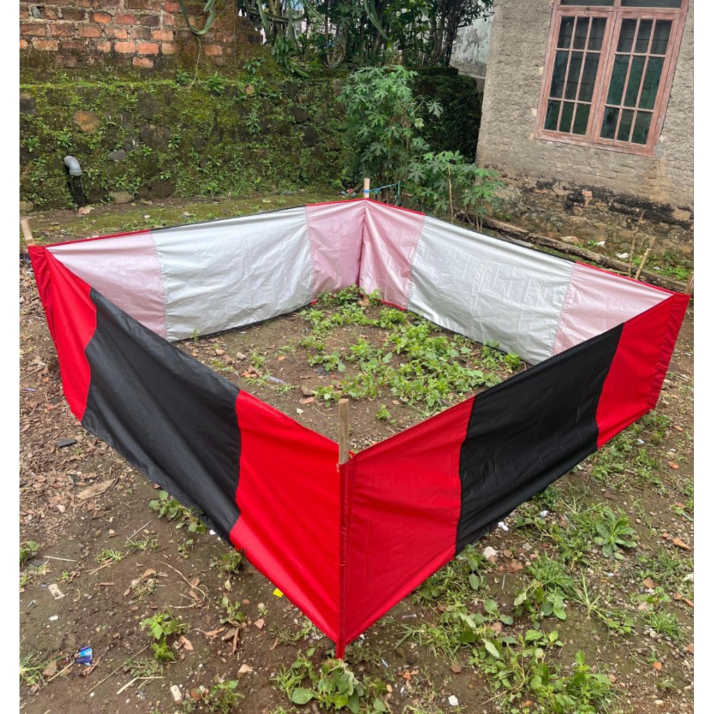 Geber ayam aduan kain, arena aduan ayam persegi 2 meter, 2.5 meter dan 3 meter bahan kain parasit an