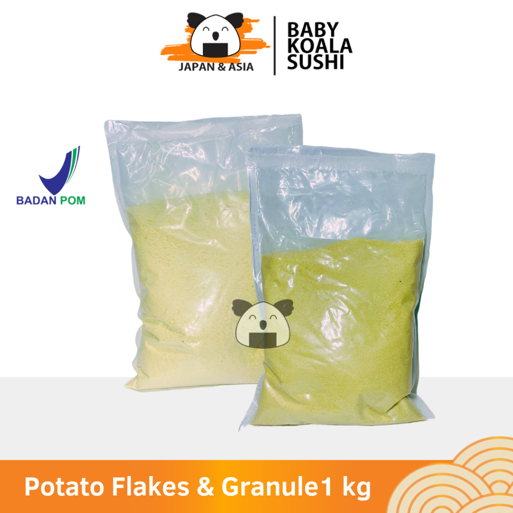 

POTATO FLAKES & GRANULE Dehydrated Tepung Kentang 1 Kg │ for Mashed Potato Import