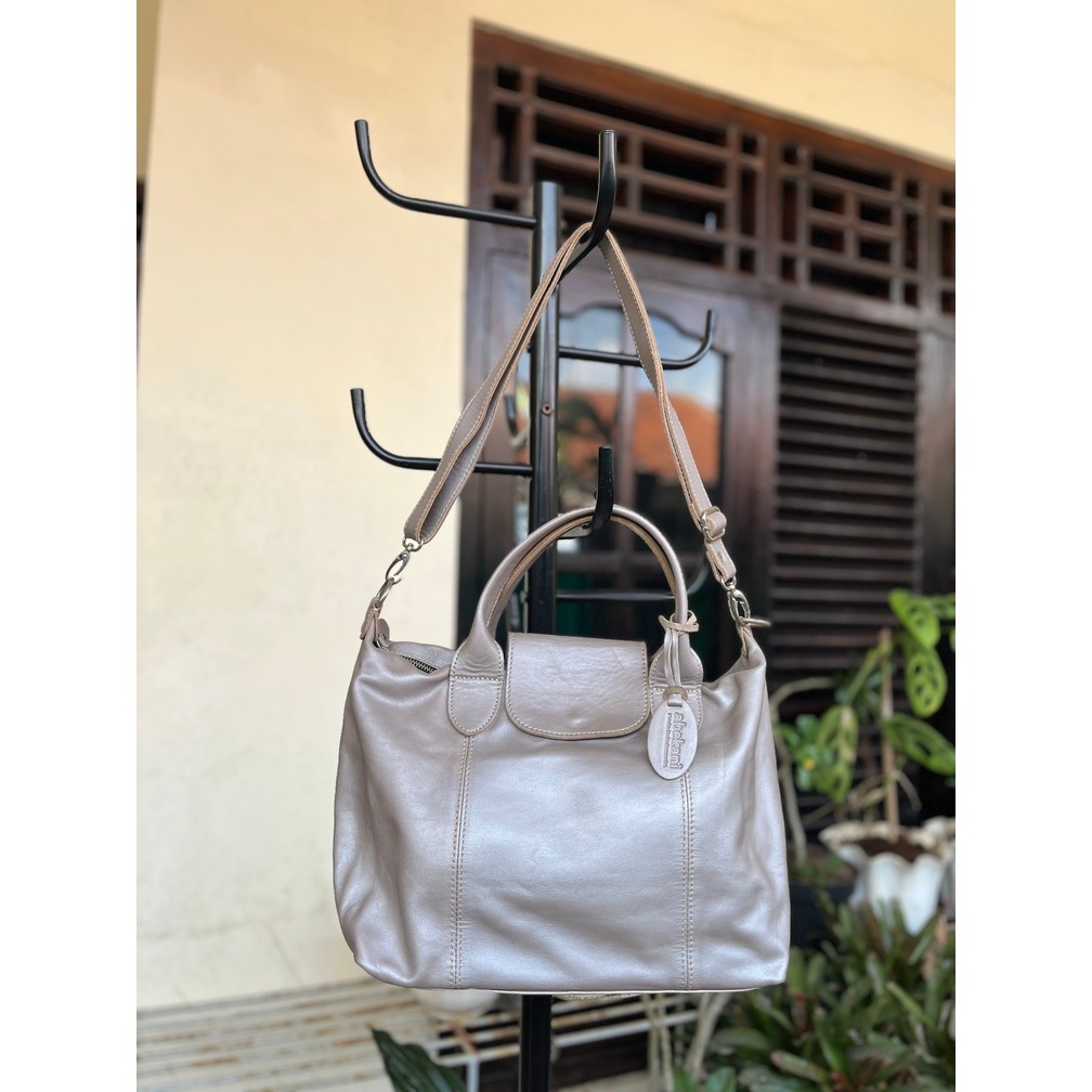 Tas Kulit Wanita ABEKANI CBAG Flap Hand Bag dengan Tali Panjang Ukuran Medium