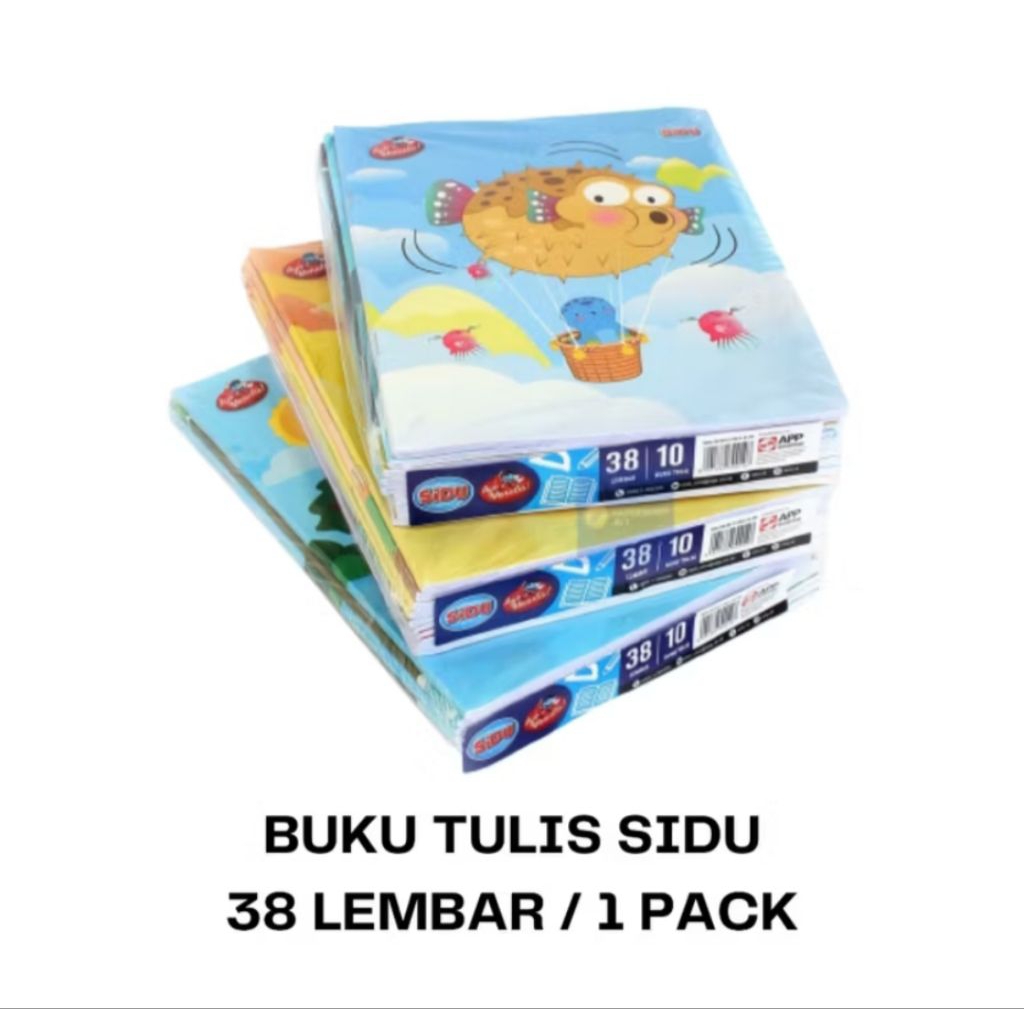 

BUKU TULIS SIDU EB 38 LBR/BUKU TULIS SINAR DUNIA 38 LEMBAR 1 PACK ISI 10pcs (PP)