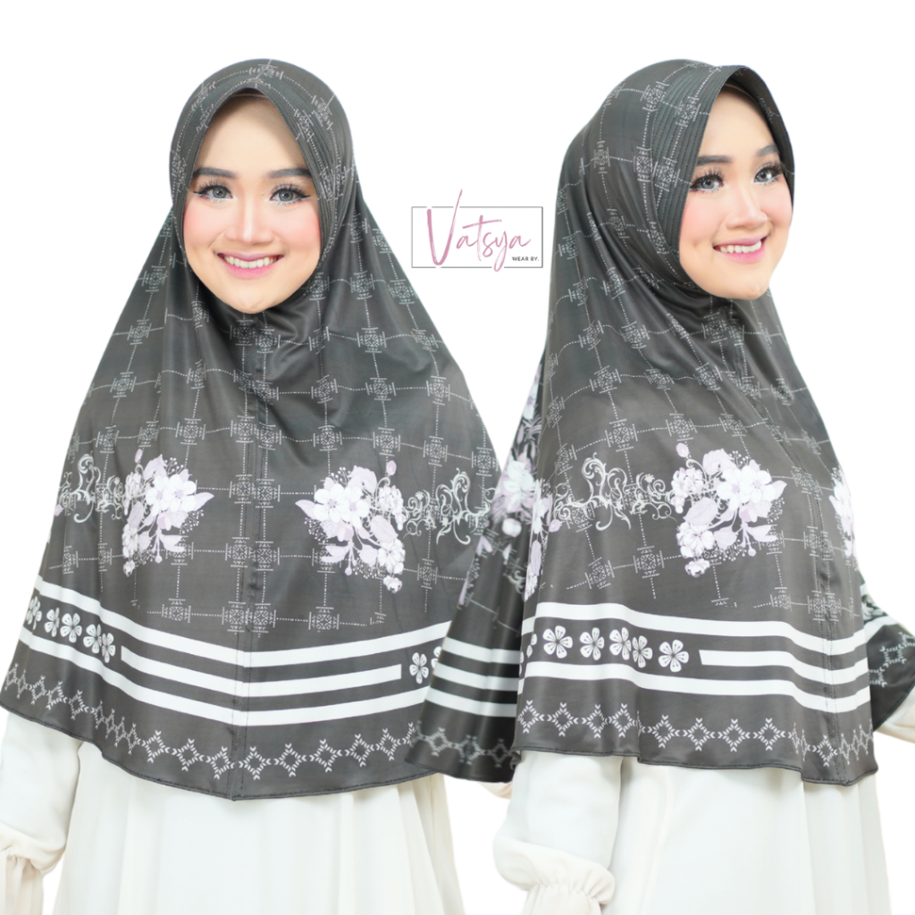 Bergo Jumbo Motif | Jilbab Instant Daily | Hijab Syari Terbaru