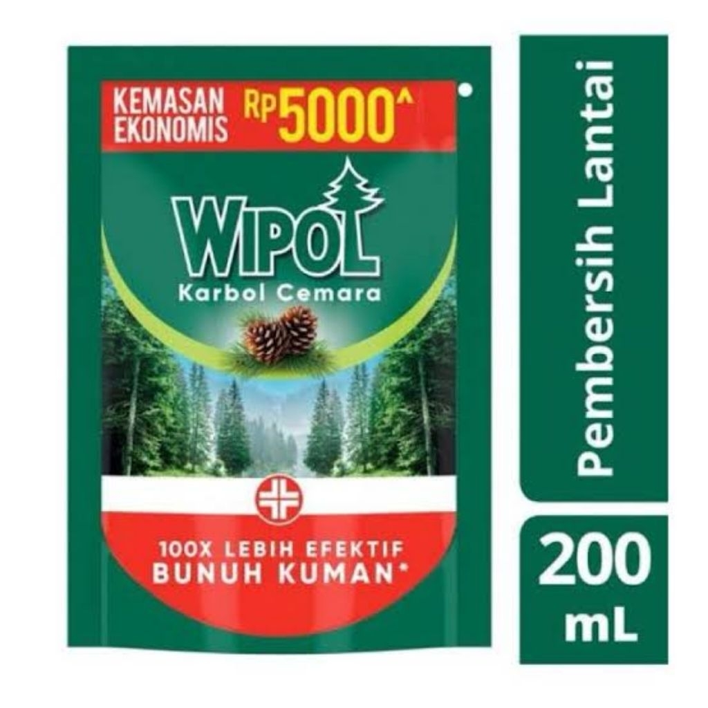 wipol 5000 karbol cemara ( 1 dus isi 24)