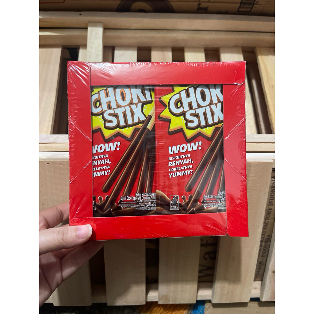 

Choki Choki Stik cokelat 1box 12pcs @24gr