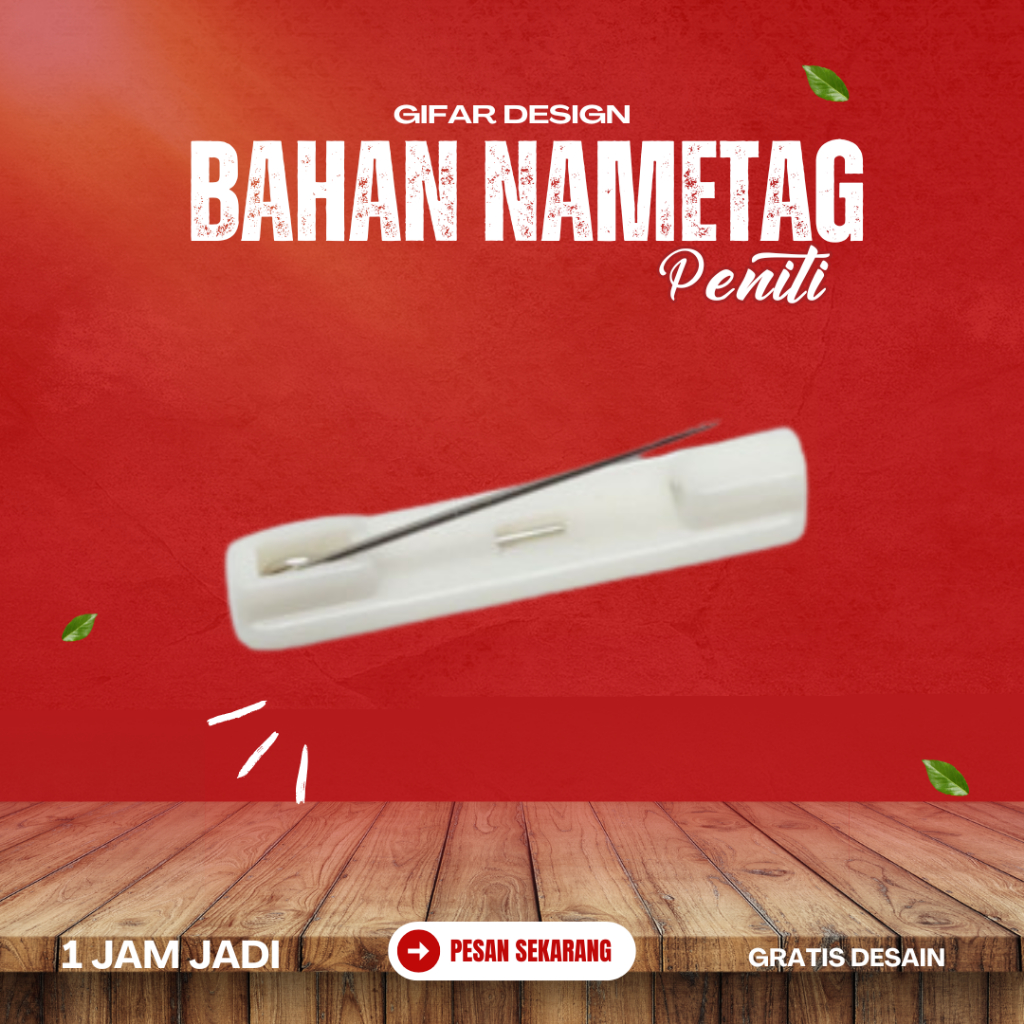 

Peniti Plastik Uk. 3 Cm Name Tag Papan Nama Dada Pin Bros Akrilik