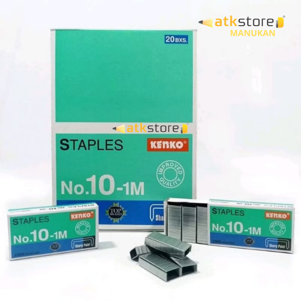 

KENKO NIECES NO.10 | Kenko Staples No.10-1M – Isi 1000 Pcs / 1 Kotak Staples Berkualitas