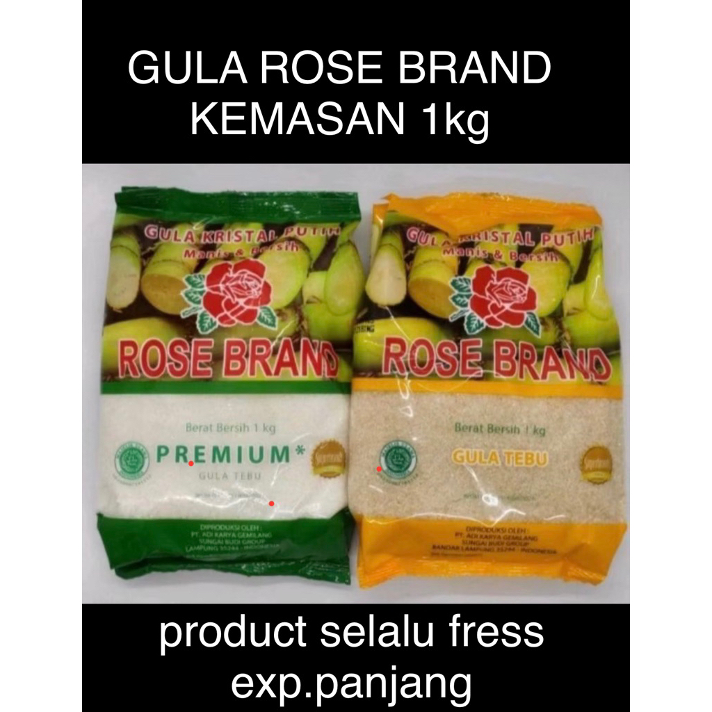 

GULA ROSEBRAND ROSE BRAND HIJAU DAN KUNING KEMASAN 1kg JAMINAN BARANG SELALU BARU