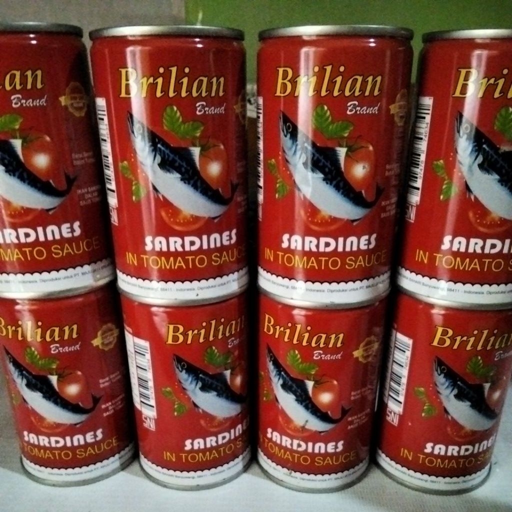 

8 klng sarden ikan, brilian lauk makan@155gram Exp 2028