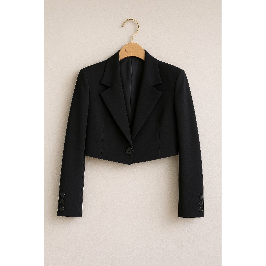 blazer crop wanita/jas blazer crop wanita hitam/blazer crop top Korean style/jas wanita blazer/jas b
