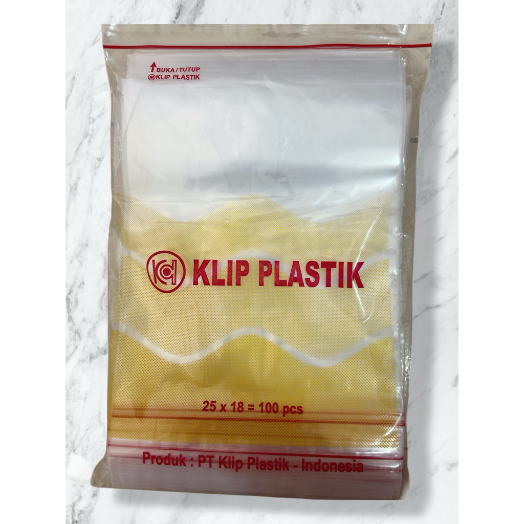 (100pcs) plastik klip berkualitas uk 18x25, plastik zipper 18x25