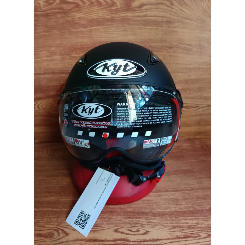 HELM KYT ELSICO SOLID BLACK DOFF