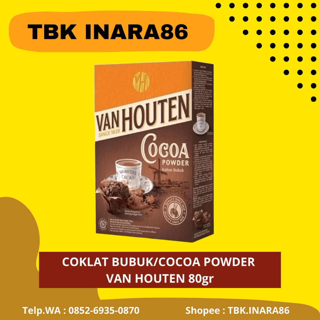 

Van Houten Cocoa Powder 80g – Cokelat Bubuk Premium