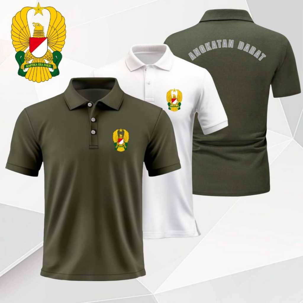 kaos polo TNI ANGKATAN DARAT lengan pendek