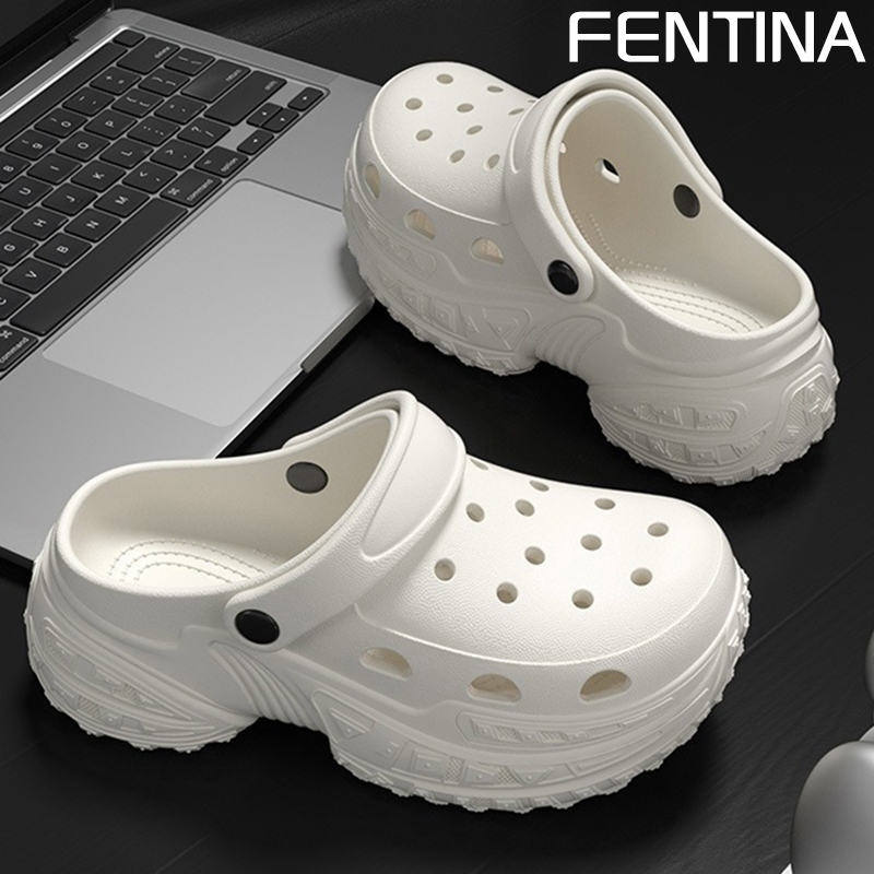 FENTINA Sandal Kodok Wanita Korea Wedges Sandal Sepatu Wanita Kekinian Sandal Baim Wanita Tinggi