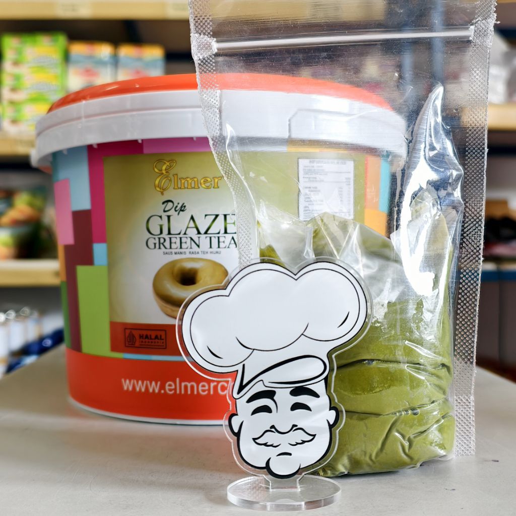 

Elmer Glaze GreenTea 250Gr / Topping Donat Matcha / Dip Glaze Matcha Elmer