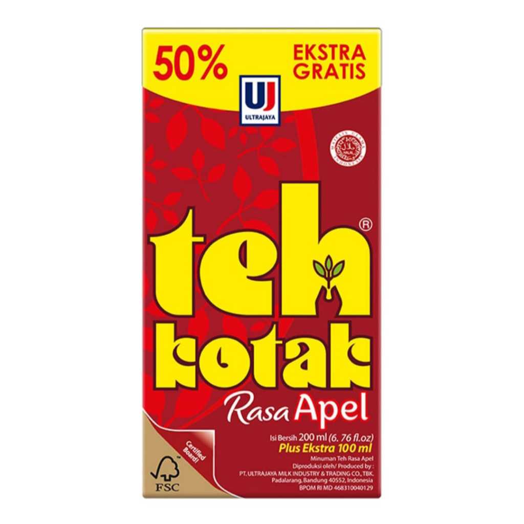 

[MINIMAL BELANJA 25.000] Ultra Jaya Teh Kotak Rasa Apel 300ml