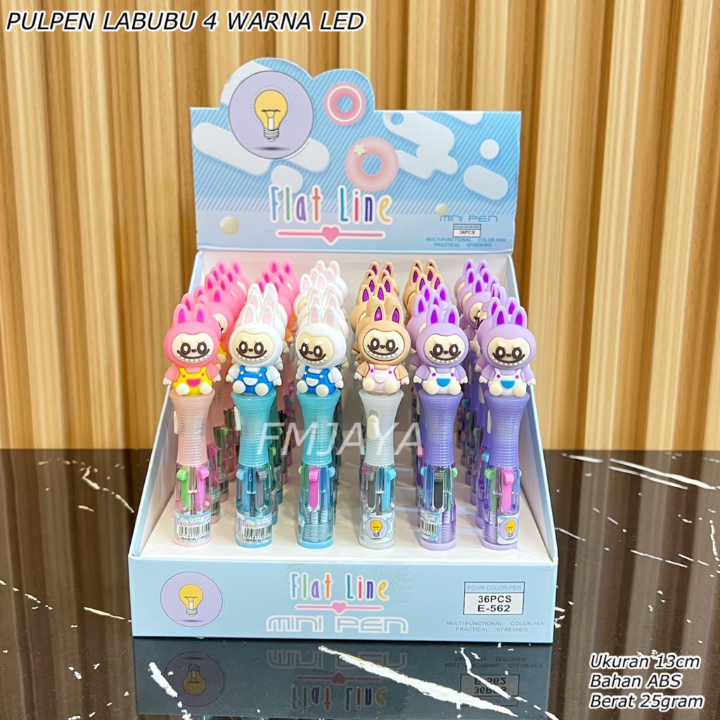 

[GP77] PULPEN LABUBU 4 WARNA LED || BALLPOINT MOTIF KARAKTER || PEN LABUBU LAMPU || PULPEN 4 TINTA WARNA WARNI