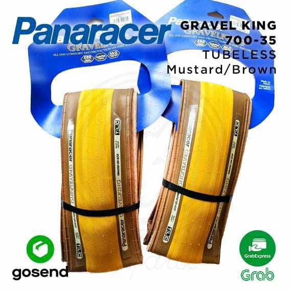 PANARACER GravelKing Gravel Tire Ban Sepeda Gravel Sepasang 700c-35