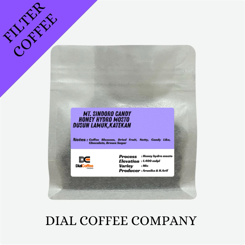 

Mt. Sindoro Candy H. Arif dan Arunika Proses Honey Hydro Mosto Origin Dusun Lamuk Katekan Specialty Coffee Arabica Beans 100gr 150gr 200gr 250gr