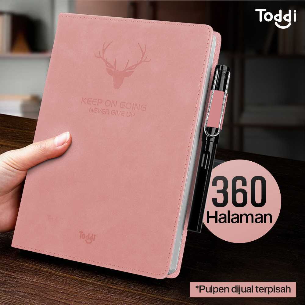 

Toddi Buku Jurnal Hardcover Notebook Diary 80 GSM 360 Halaman Grid - CW-5025