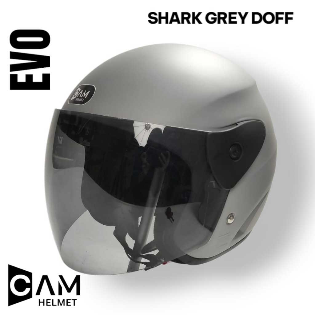 HELM CAM EVOLUTION POLOS SHARK GREY DOFF HALF FACE