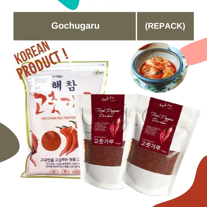 

Gochugaru (REPACK) / Bubuk Cabai Korea Kasar / Korean Red Pepper Powder