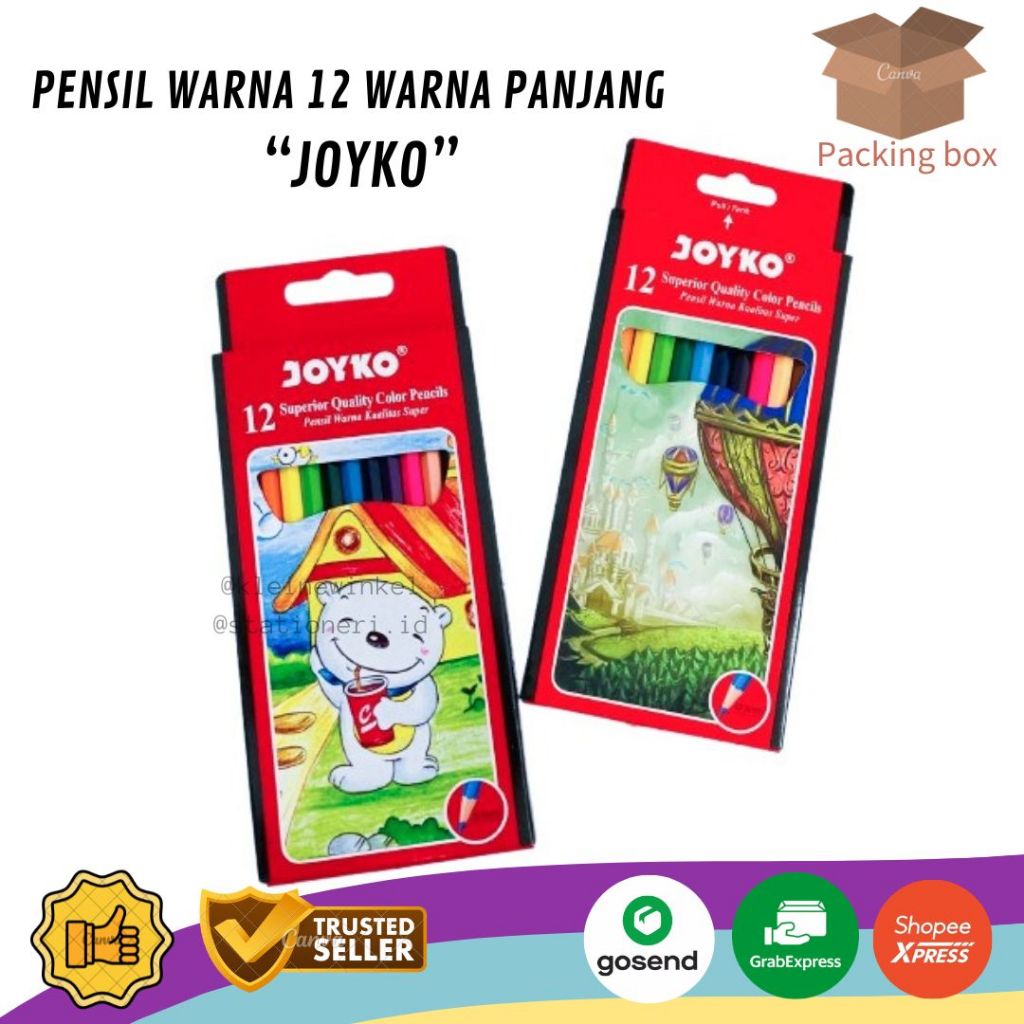 

Pensil Warna Joyko Panjang 12 Warna [ 1 SET ]